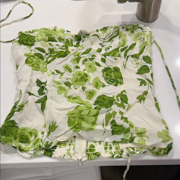 Reformation Green Floral Tank Top - Picture 1 of 5